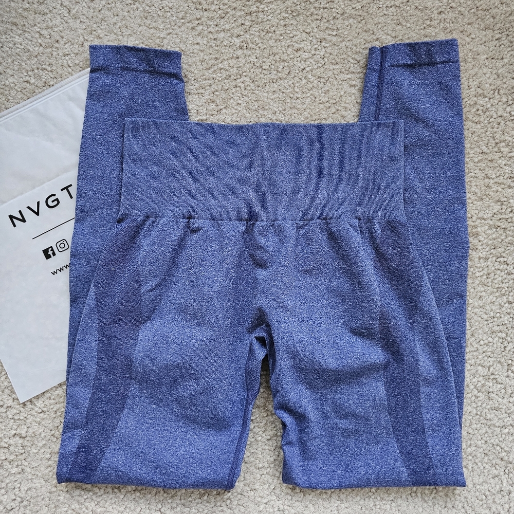 NWT NVGTN seamless contour leggings Indigo blue size medium - Picture 6 of 6